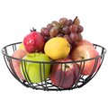 Basicwise Black Wire Iron Basket Fruit Bowl QI003810